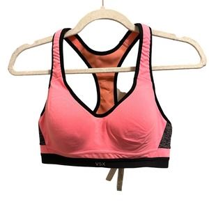 Victoria's Secret VSX Sport Bra | Underwire | Lightly Lined | Pink Black | 32C